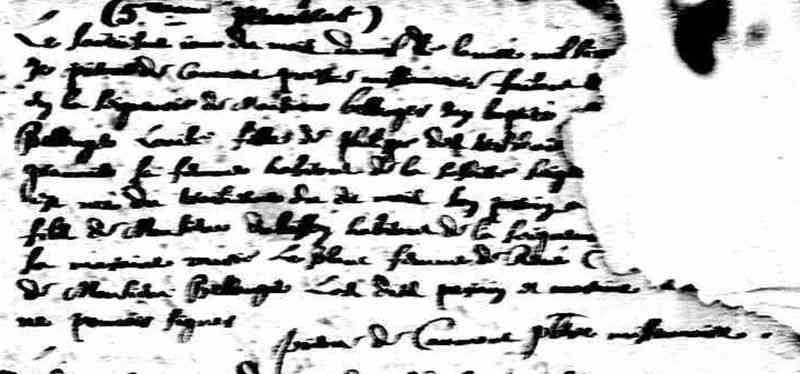 1680 Baptism. Neuville, Pte Aux Trembles, St-François-de-Sales, Quebec