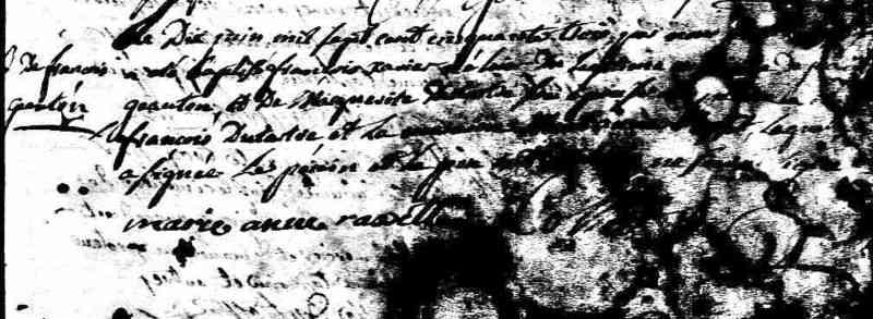 1753 Baptism. Basilique Notre-Dame, Quebec, Quebec