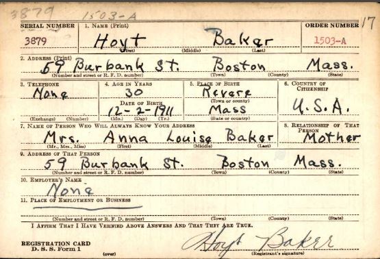 George Hoyt Paul BAKER - 