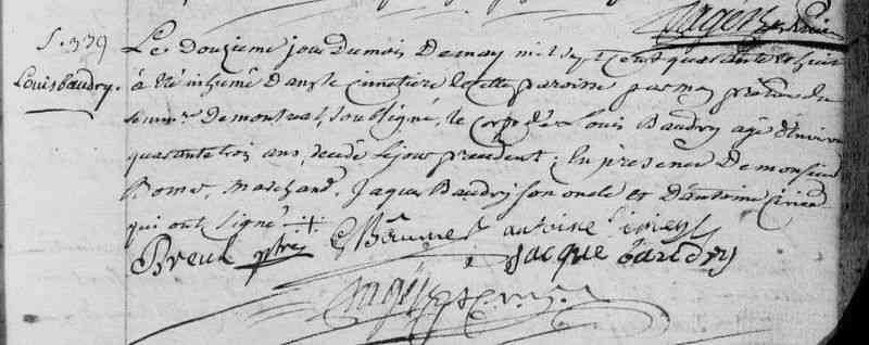 1748 Death L'Enfant Jesus de la Pointe aux Trembles, Quebec