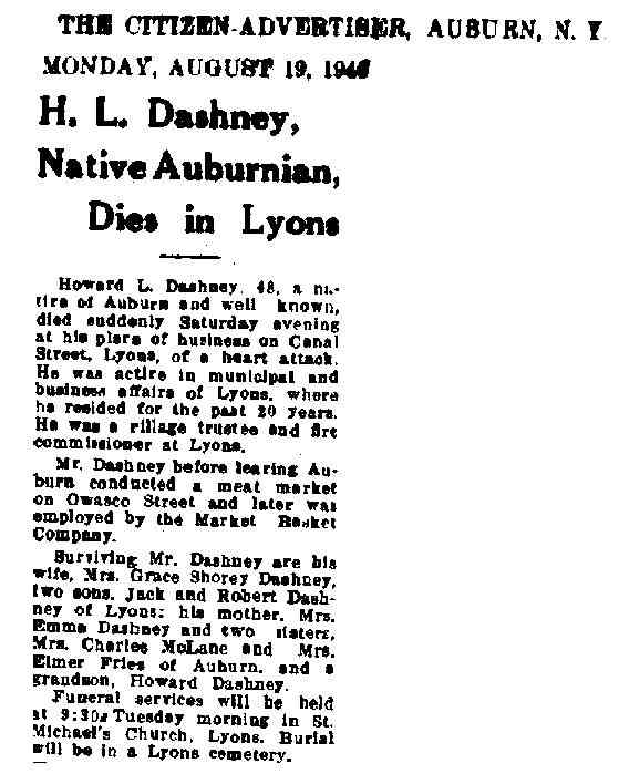 The Citizen Advertiser
Auburn, New York
Monday, August 19, 1946