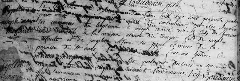 1744 Baptism Sainte-Trinite-de-Contrecoeur, Contrecoeur, QC, Canada