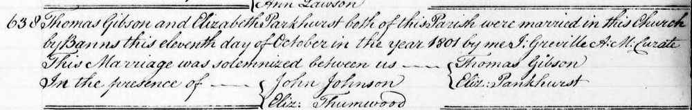 1801 marriage