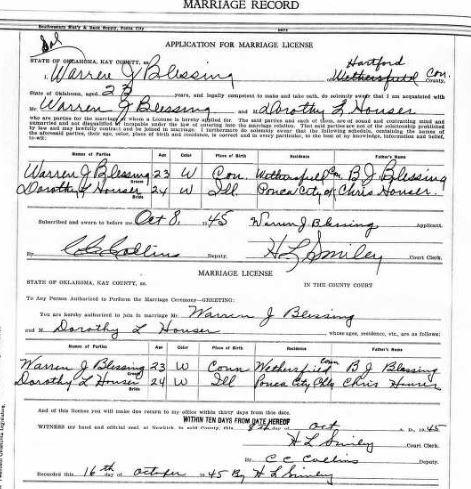 1945 marriage