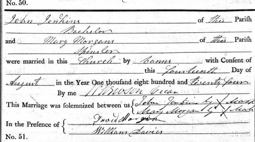 1824 marriage