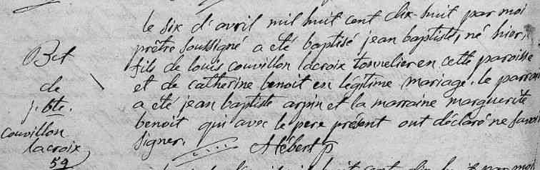 1818 Baptism