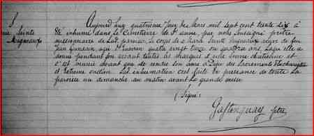 1736 Death - Sainte-Anne-de-la-Pocatiere, La Pocatiere, QC, Canada