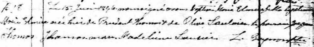 15 June 1896 Baptism
St-Isidore
