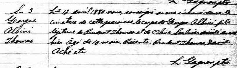 12 April 1880 Death
St-Isidore