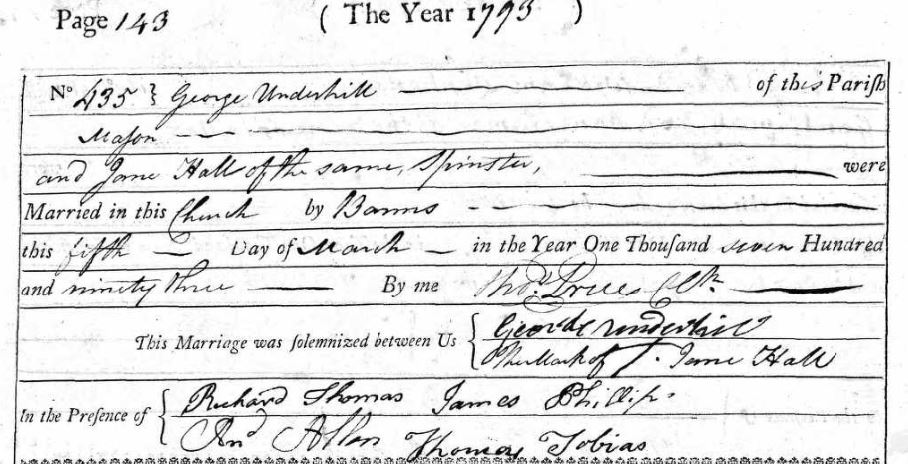 1793 marriage