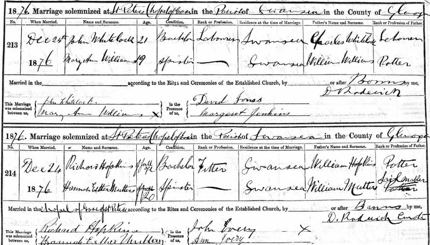 1876 marriage