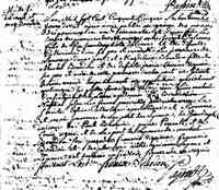 Marie-Madeleine BOURDON - 1755 Marriage. Lavaltrie, Quebec