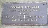Donald Joseph AGACKI - Brooklyn Heights Cemetery  Brooklyn Heights Cuyahoga County Ohio, USA Plot: Garden Of Memory Lane