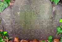 Elizabeth ALLING - Grave  Inscription:  MRS ELISABETH DICKERMAN  1767