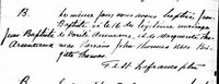 Jean Baptiste ARSENEAU (ARSENAULT) - Baptism