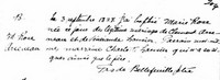 Marie Rose ARSENEAU - Baptism