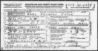 Earl Raymond BAKER - 1958 Application for Social Security Account Number Thanks to Don King