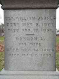 William BARNES - Grave