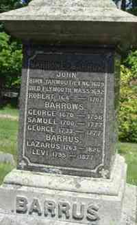 Robert John BARROWS (BARRUS) - Memorial
