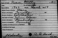 Emery BEAN - Birth Vermont, Vital Records, 1760-1954