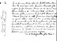 Germain BRAULT - 1824 marriage