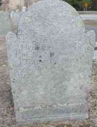 Deborah BINGHAM - Grave  Here Lies ye Bo- dy of Mrs. Debo- rah wife to Mr. Stephen Tracy fhe Died Decr ye 6th 1735 in ye 52th year of her Age.