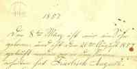 Frederick August "Gus" BLESSING - Birth and Baptism from Family Bible