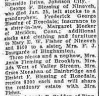 George Friedrich BLESSING - The Binghamton Press Binghamton, New York May 12, 1938