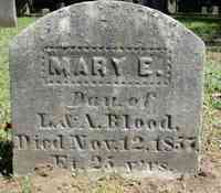 Mary E BLOOD - Grave