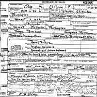 Marie Ovila "Olive" BOMBARD - Vermont State Archives and Records Administration; Montpelier, Vermont; Vermont Death Records, 1909-2008