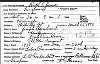Ruth Thelma Lucy BOMBARD - Vermont State Archives and Records Administration; Montpelier, Vermont; Vermont Death Records, 1909-2008