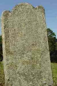 Abigail BOND - Grave  Here lies the body of Abigail Follansbee the wife of Thomas Follansbee who died October the 24th 1734 in the 73rd year of her age