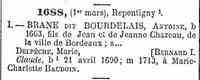 Marie BELAIR dite DELPECHE - Dictionnaire généalogique des familles canadiennes (Collection Tanguay), Québec, 1608 à 1890