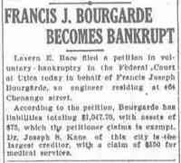 Francis Joseph BOURGARDE - The Binghamton Press Binghamton, New York December 13, 1919