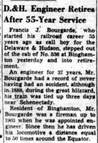 Francis Joseph BOURGARDE - The Knickerbocker News, Albany, N. Y. Wednesday, October 2, 1940