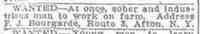 Francis Joseph BOURGARDE - The Binghamton Press Binghamton, New York April 8, 1909