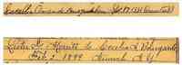 Cecelia "Celia" Amanda BOURGARDE - Birth and Marriage from Family Bible