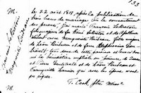 Marguerite BRIDEAU - 1819 marriage
