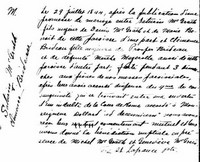 Clemence BRIDEAU - 1844 marriage