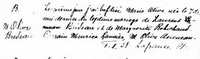 Marie Olive BRIDEAU - Baptism