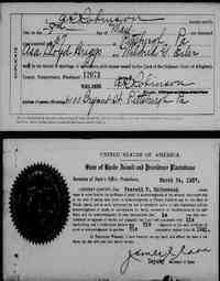 Asa Lloyd BRIGGS - 1937 marriage