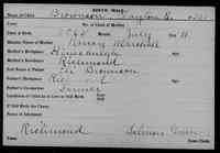 Clayton E BROWNSON - Birth Vermont, Vital Records, 1760-1954