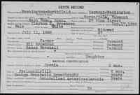 Clayton E BROWNSON - Death Vermont, Vital Records, 1760-1954