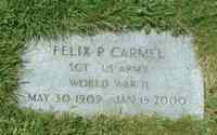 Felix Patrick CARMEL (MCDONALD) - Grave - St. George Cemetery, Southbridge, Massachusetts  U.S. Veterans Gravesites, ca.1775-2006 - Ancestry.com Name: 	Felix P Carmel Service Info.