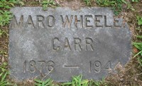 Maro Wheeler CARR - Grave