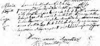 Marie-Louise CAYA - Baptism  Naissance: 1 APR 1809, St-Francois-du-Lac, Yamaska, QC Baptême: 2 APR 1809, St-Francois-du-Lac, Yamaska, QC Par/mar: Joseph-Louis Courchê