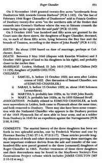 Roger CHANDLER - The Great Migration Begins: Immigrants to New England 1620-1633, Volumes I-III. (Online database: AmericanAncestors.org, New England Historic Genealog