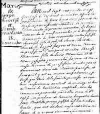 Marie-Thérèse MANSEAU dite ROBIDAS - 1794 marriage