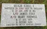 Hugh COLE - Memorial
