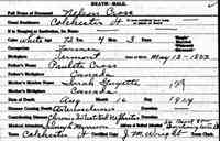 Nelson CROSS - Vermont State Archives and Records Administration; Montpelier, Vermont; Vermont Death Records, 1909-2008